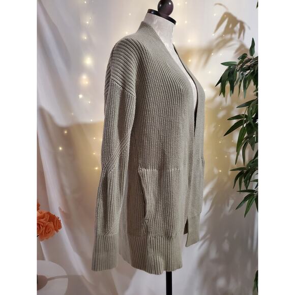 Lululemon Cashlu Sweater Wrap Cardigan Womens XS/S Cashmere Sage Green Pockets - Picture 2 of 12